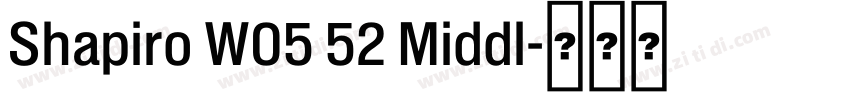Shapiro W05 52 Middl字体转换 Shapiro W05 52 Middl字体转换